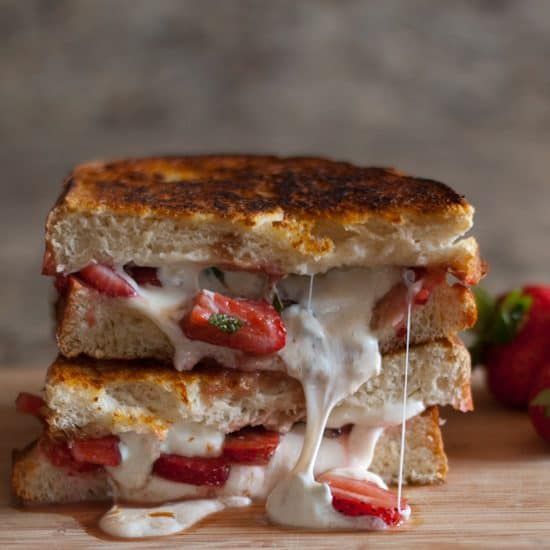 Grilled Cheese And Strawberry Melt