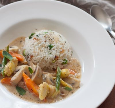 Vegetable Strogonoff And Rice